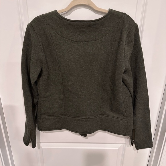 Athleta Olive Moto Jacket in Sz XL - Picture 7 of 9